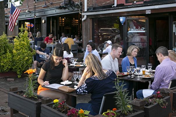 Dining on West Franklin Street in downtown Chapel Hill by SP Murray