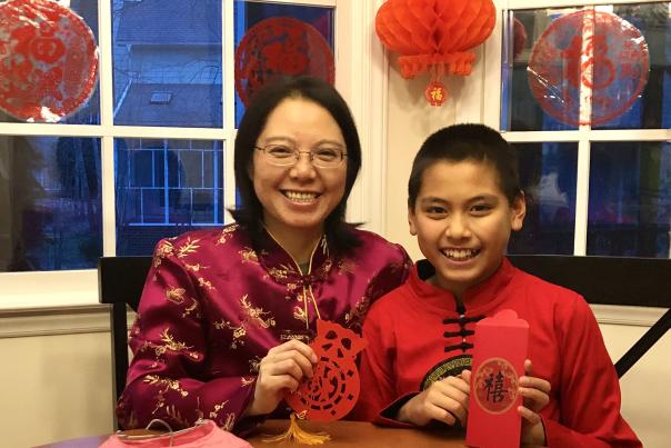May and Son Celebrating Chinese New Year - Copy