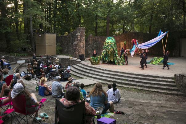 Paperhand Puppet Intervention show at Forest Theatre