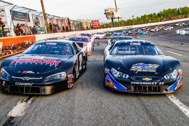 Racing at Orange County Speedway