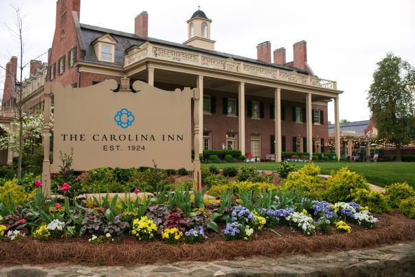 The Carolina Inn Sign in Front of Hotel