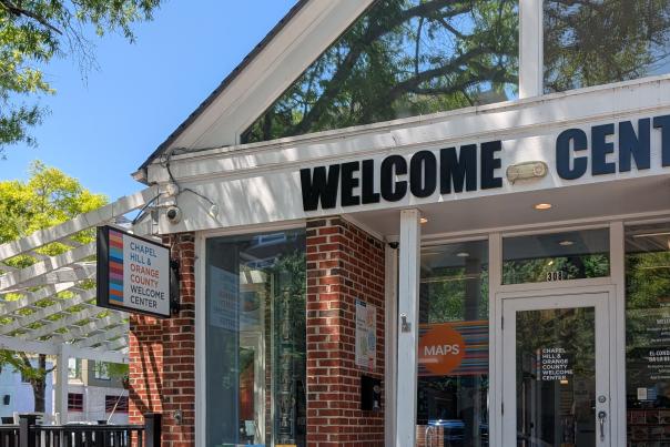 Outside view of Welcome Center on Franklin Street