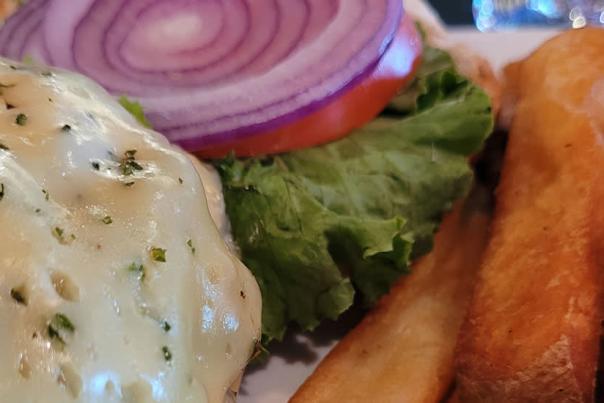 A Burger and Fries at Prime Serious Steak