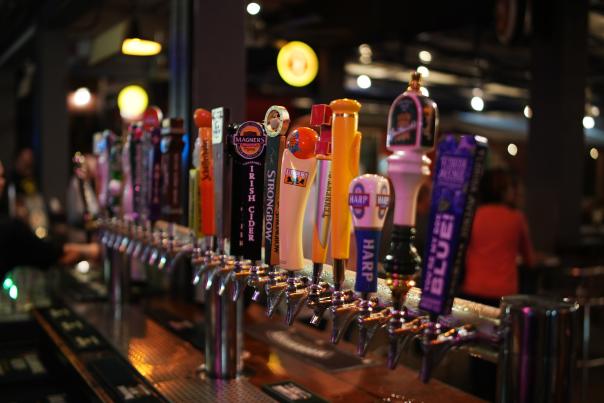 Closeup of Taps at Celtic Ray Public House in Punta Gorda