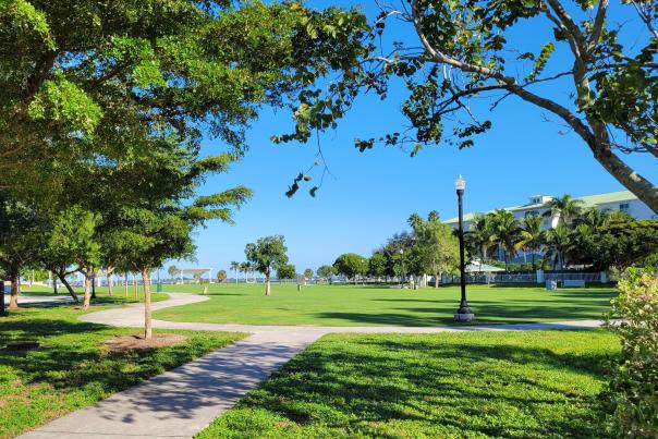 Laishley Park Path on a Sunny Day