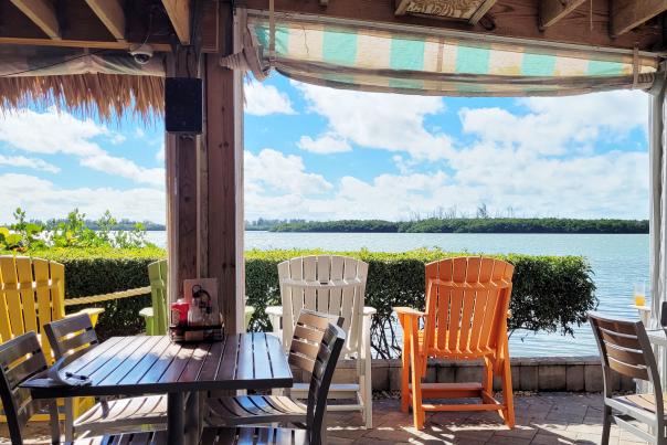 Outdoor, Waterfront Dining at Lighthouse Grill at Stump Pass