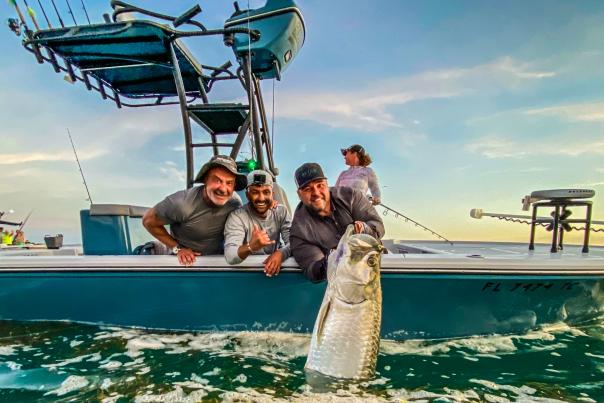 Captain Jay Withers of Silver Lining Charters Catches a Tarpon on Charlotte Harbor