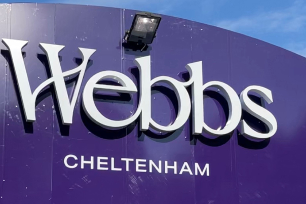 Webbs Cheltenham shop exterior sign