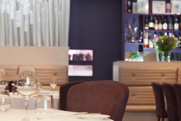 The interior of Lumiere Restaurant in Cheltenham