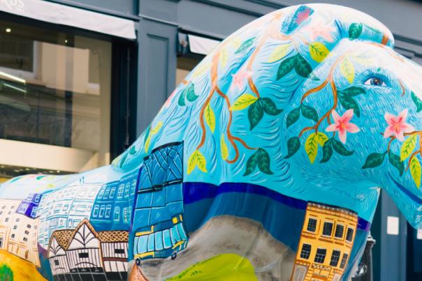 Lions at Large sculpture in Cheltenham. Photo by Medical Photography GHNHSFT