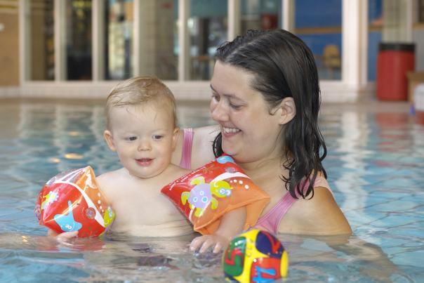 Swimming Parent and Child at Leisure World