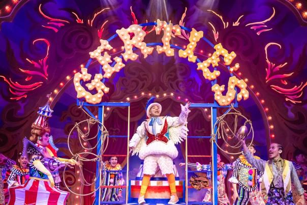 The dazzling ensemble put on a cracking performance of Mother Goose at the Mercury Theatre.