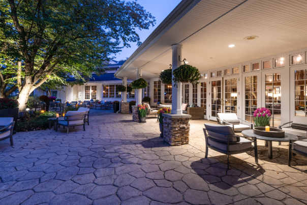 The terrace at Cherry Valley Hotel