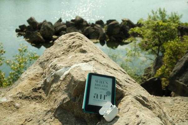 Reading at Quarry Trails Metro Park, Angela Lee