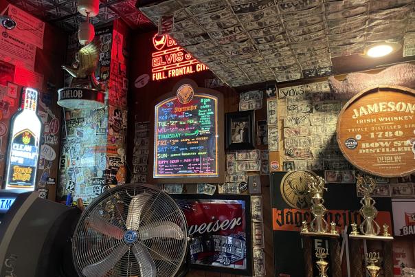 The inside of Meister's Bar