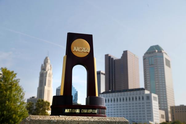 NCAA Trophy in Columbus Skyline