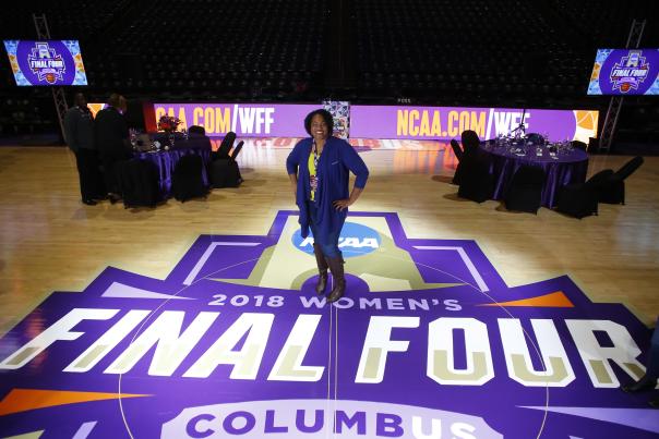 Celia Anderson on Women's Final Four Court