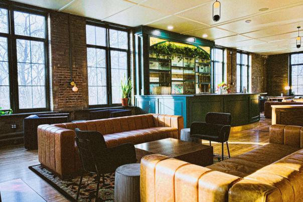 An angled shot of the new Understory lounge in Columbus, Ohio