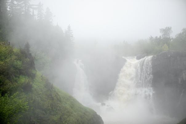 A Waterfall flowing during the spring