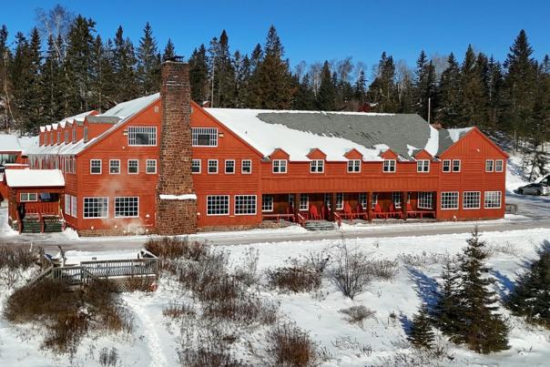 Historic Lutsen Lodge in February 2024