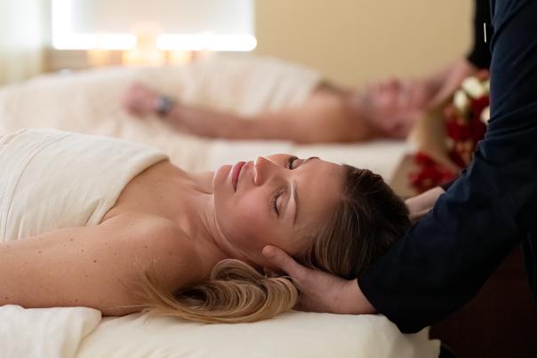a woman having a massage