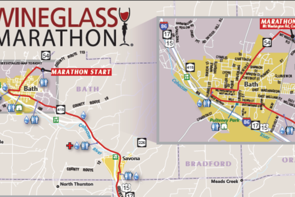 2016 Wineglass Marathon Course Map