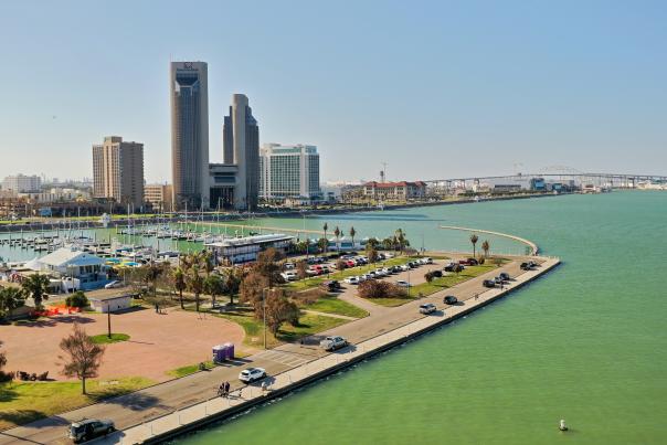 An image of the bay area in Corpus Christi.