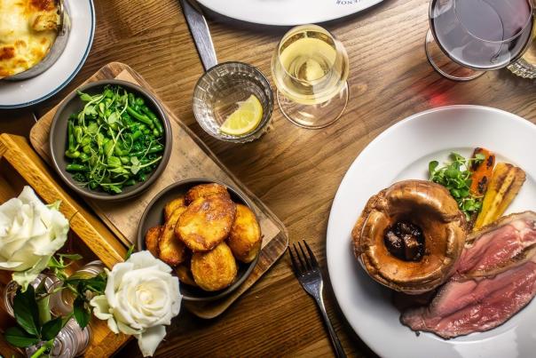 Traditional Sunday roast in the Cotswolds