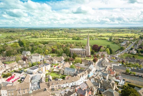 birds eye view Tetbury 