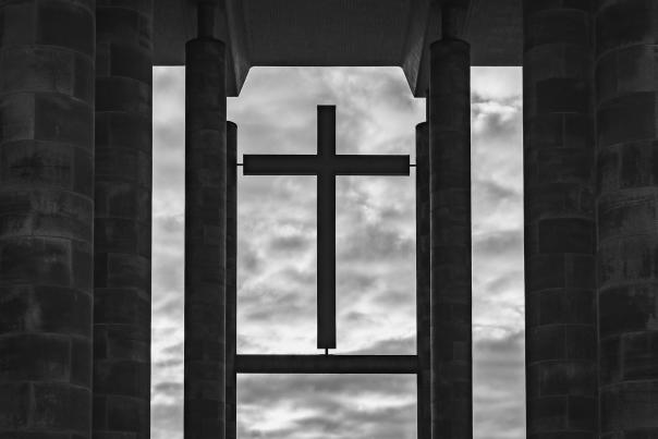 Cathedral Window with Cross
