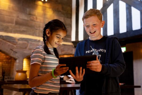 Kids at Digital Tour Kitchen