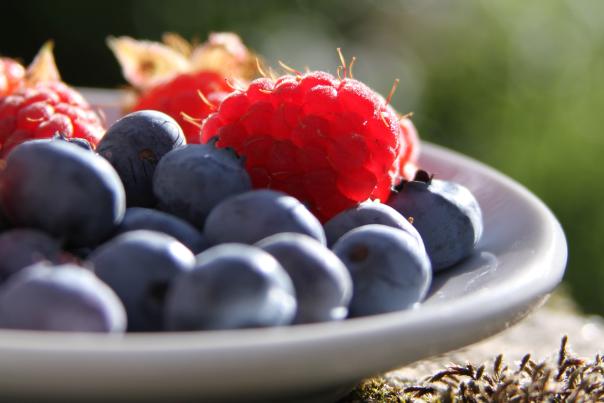 Blueberries & Raspberries Unsplash