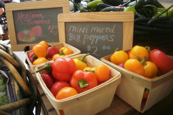 Peppers for sale at Farmers on the Square