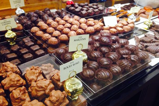 Assortment of chocolates at Marcris Chocolates
