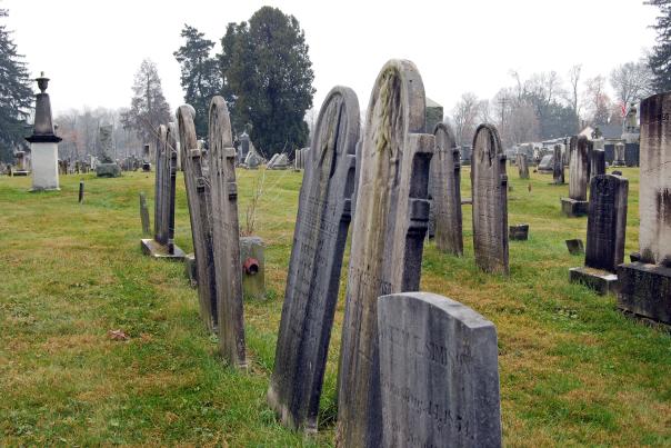 Tombstones in Carlisle's Old Public Graveyard
