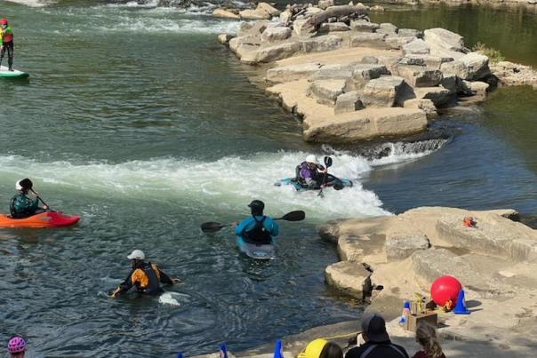 Kayakers at the Wagner Subaru Outdoor Experience