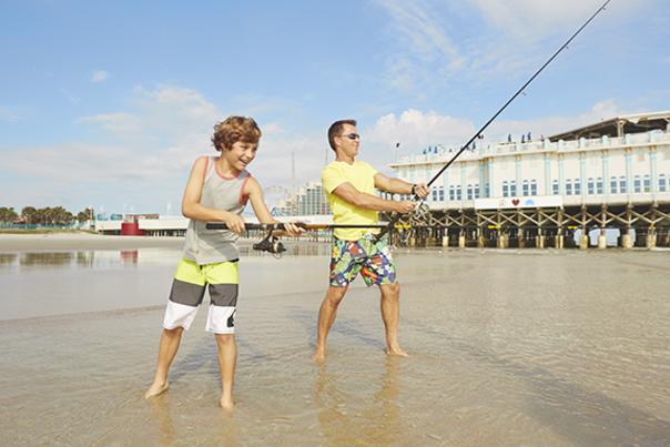 Fishing father and son in Daytona