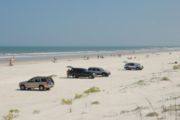 Plenty of parking at Daytona Beach