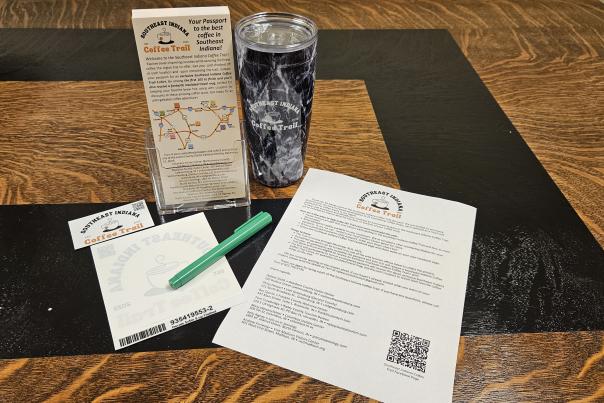 Coffee Trail items on table