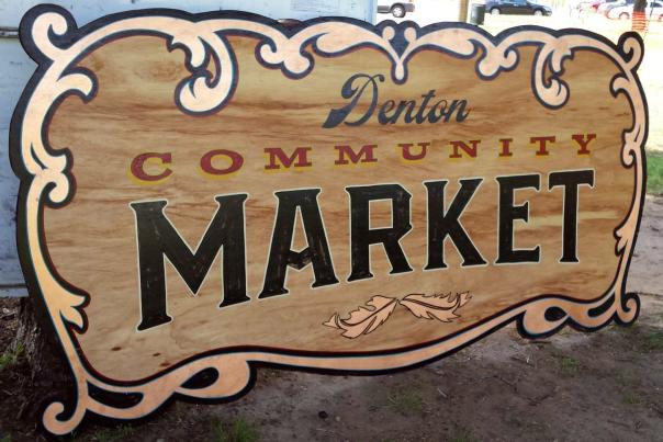 Denton Community Market sign