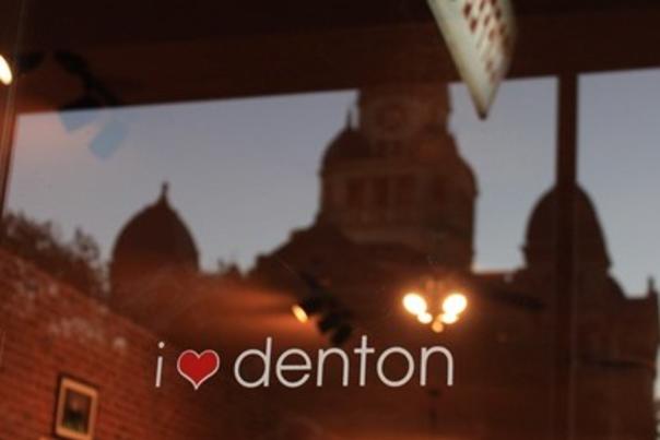 I heart Denton sticker web
