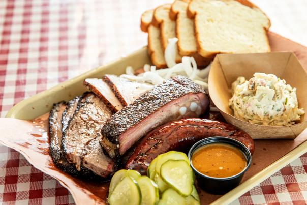 Tray of Barbecue and Sides