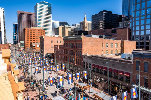 Overlooking Larimer Square in Denver, Colorado