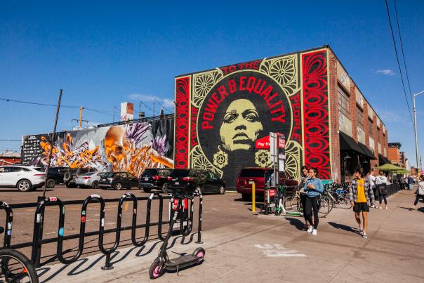 Street art in the River North Art District in Denver, Colorado