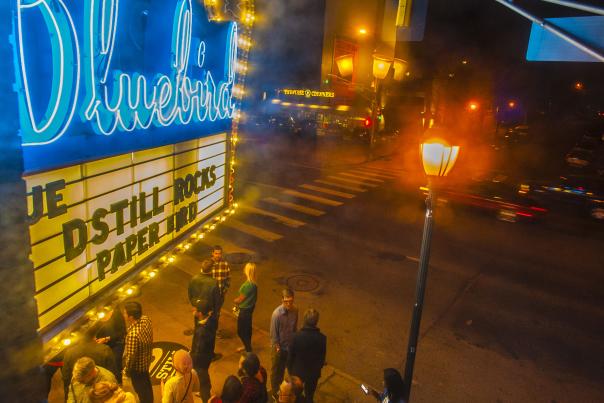 Bluebird Theater exterior in Denver, Colorado.