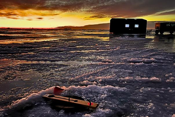 Devils Lake Ice fishing - Aaron McQuoid - Dec 23