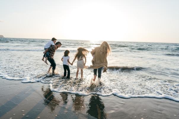 Family, Beach, Holiday