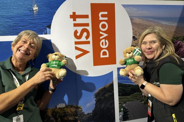 Visit Devon and DATA representatives at the camping and caravan show 2026
