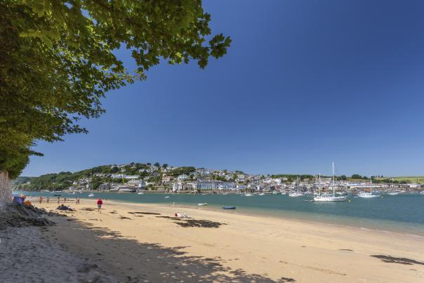 Salcombe beach in the summer