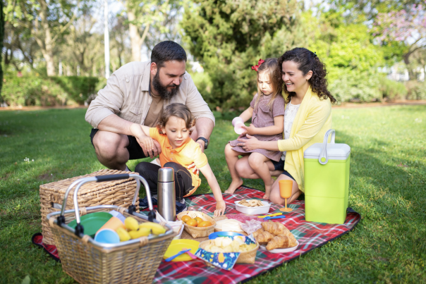 family having a picnic